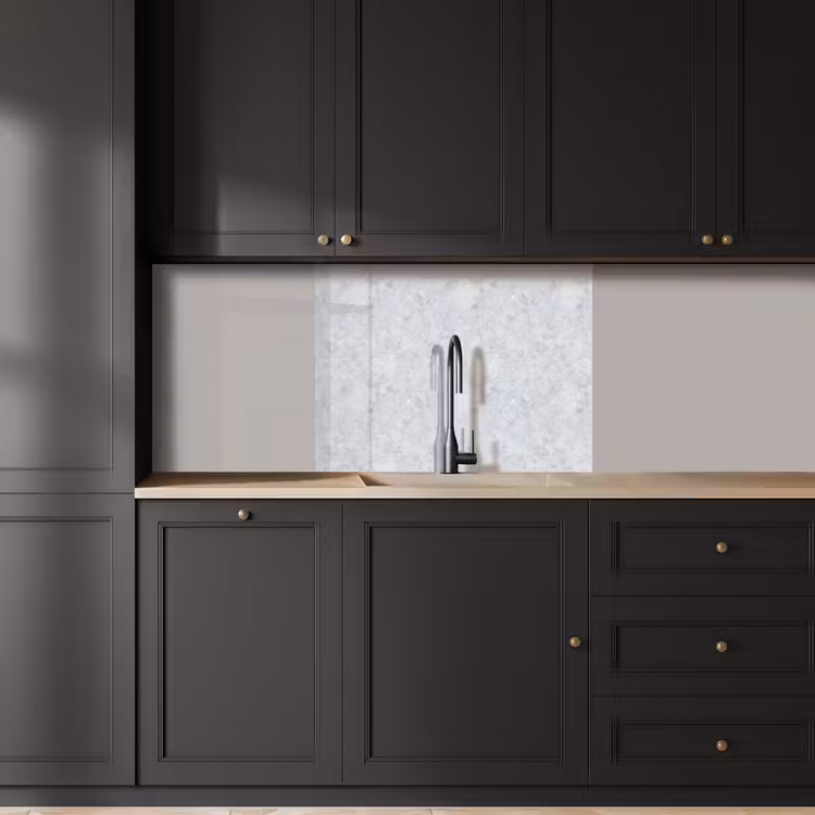 Crédence cuisine - Gris - Effet terrazzo - Béton — 5