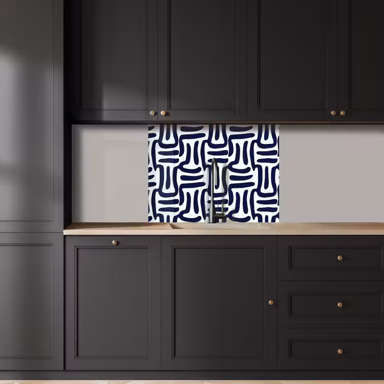 Crédence cuisine - Abstrait - Moderne - Bleu — 5