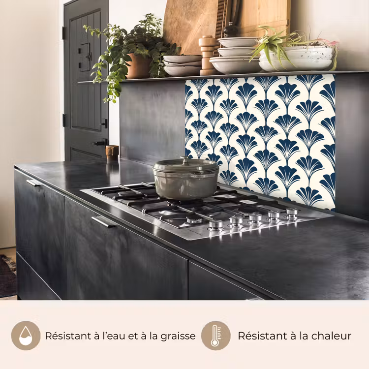 Crédence cuisine - Classique - Motif - Bleu — 4