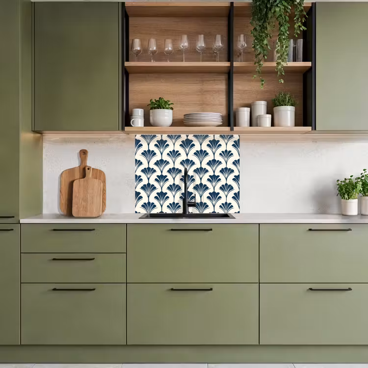 Crédence cuisine - Classique - Motif - Bleu — 7
