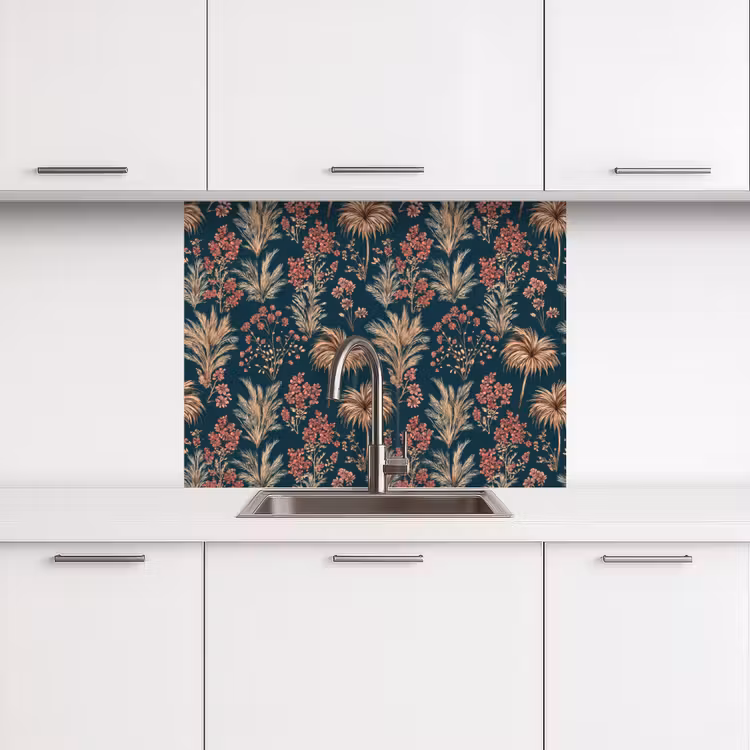 Crédence cuisine - Botanique - Motif - Bleu — 3