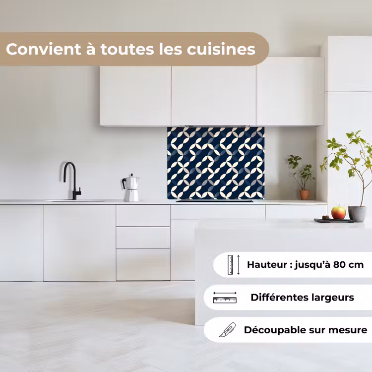 Crédence cuisine - Abstrait - Motif - Bleu — 6