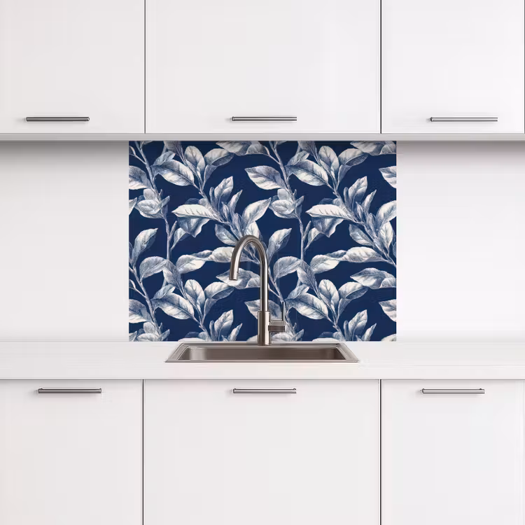 Crédence cuisine - Botanique - Motif - Bleu — 3