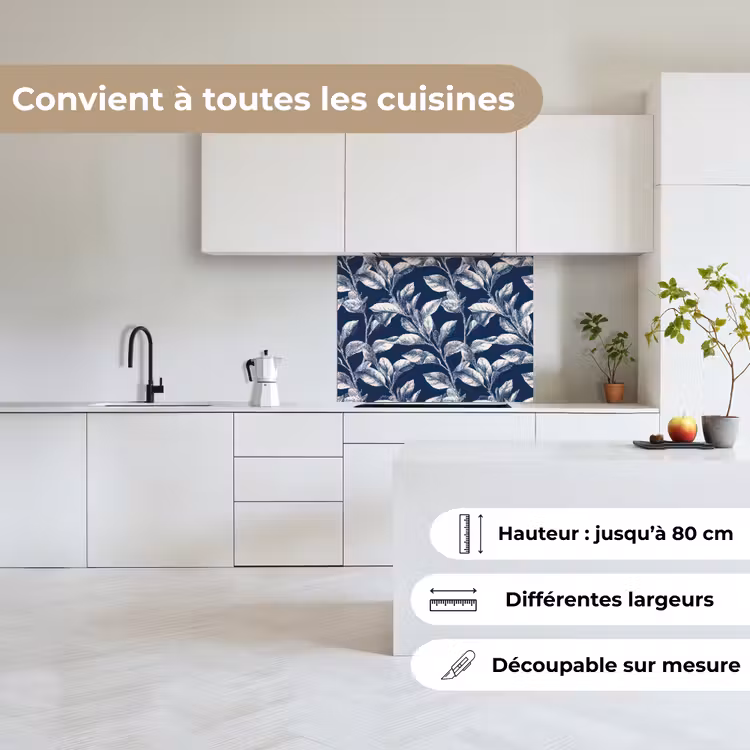 Crédence cuisine - Botanique - Motif - Bleu — 6