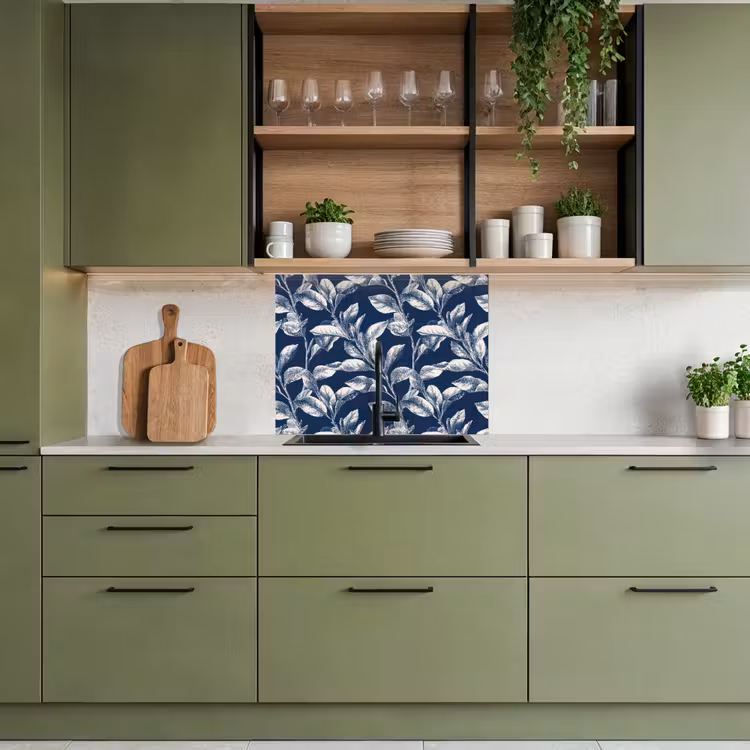 Crédence cuisine - Botanique - Motif - Bleu — 7