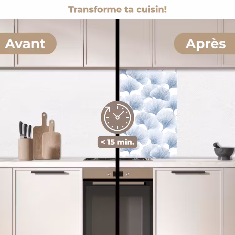 Crédence cuisine - Ventilateur - Moderne - Bleu — 2