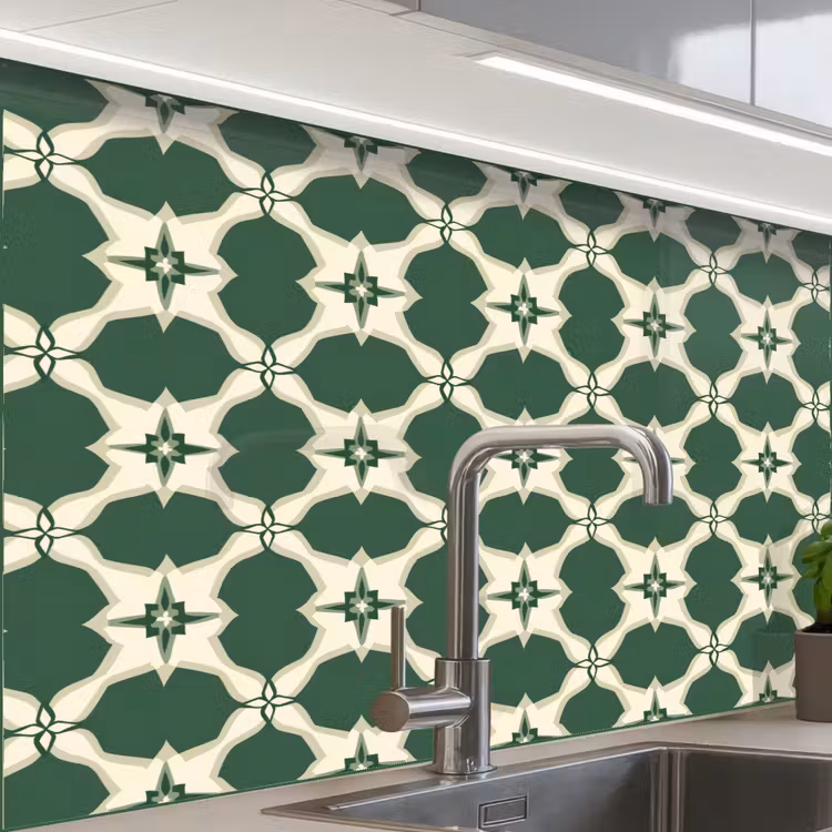 Crédence cuisine - Carrelage - Classic - Vert — 1