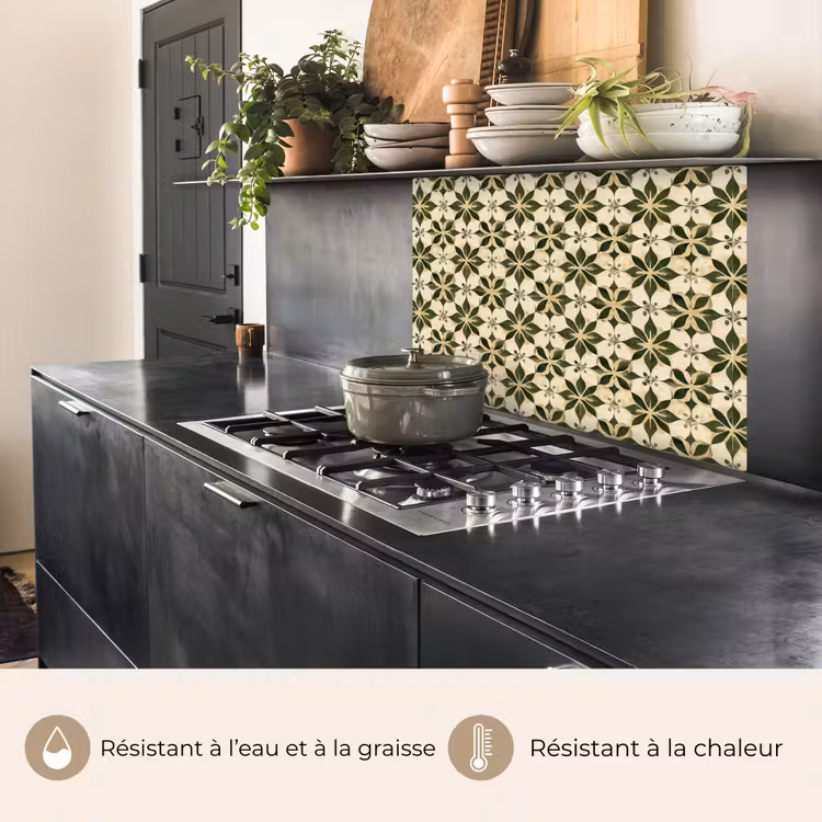 Crédence cuisine - Carrelage - Motif - Vert — 4