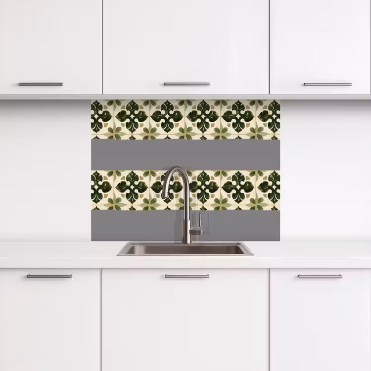 Crédence cuisine - Motif - Carrelage - Vert — 3