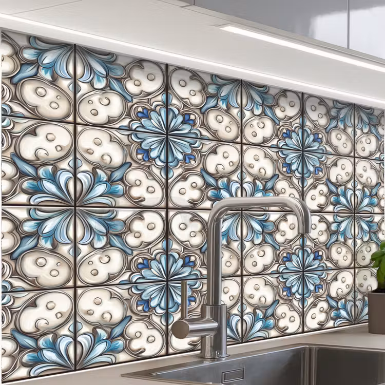 Crédence cuisine - Baroque - Tile - Coloré — 1