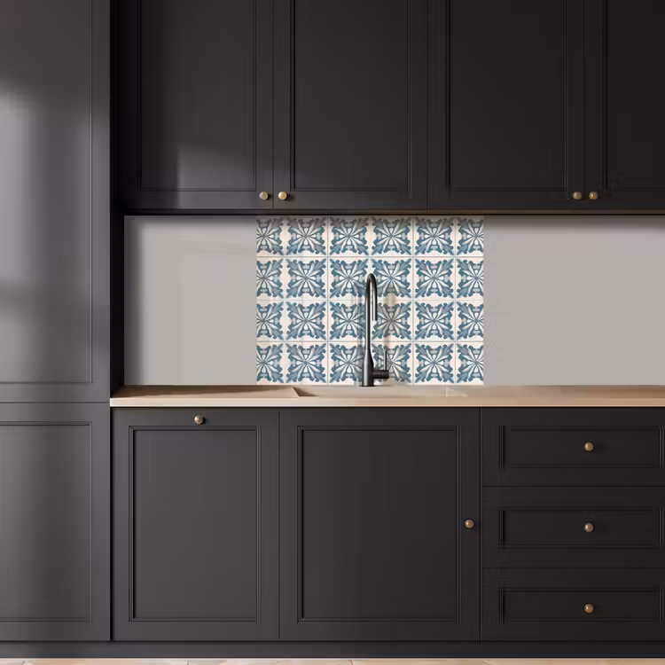 Crédence cuisine - Motif - Carrelage - Bleu — 5