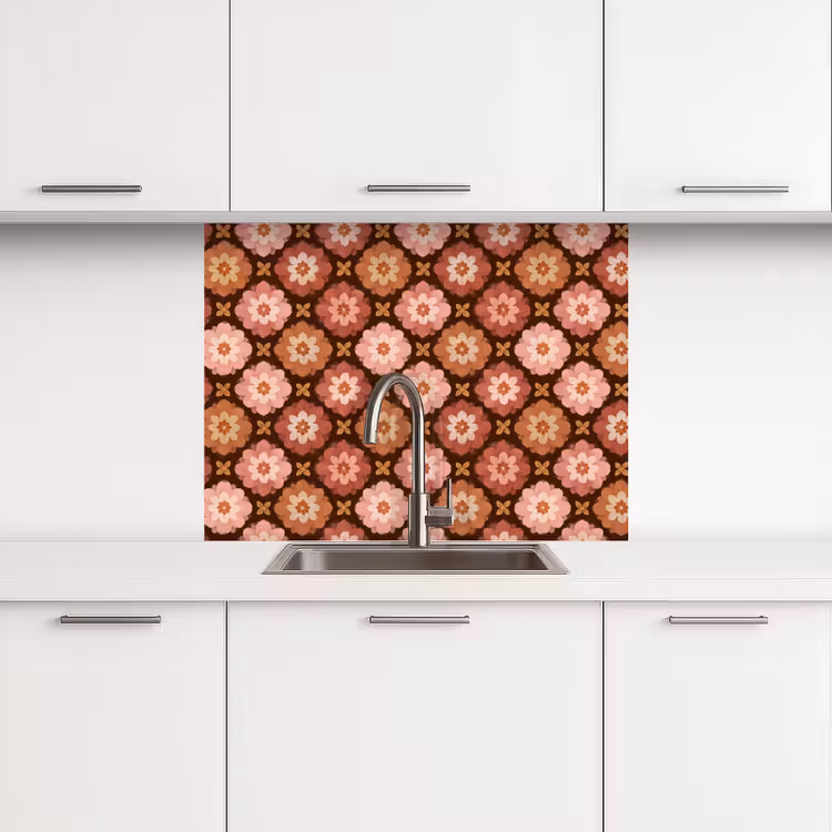 Crédence cuisine - Géométrique - Floral - Coloré — 3