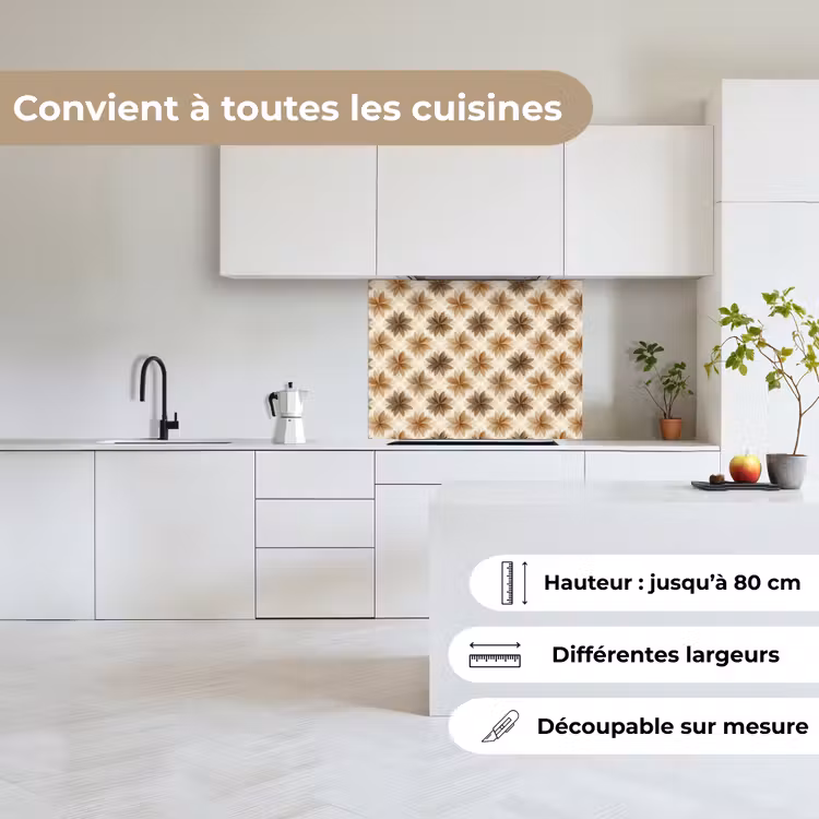 Crédence cuisine - Géographique - Motif - Marron — 6