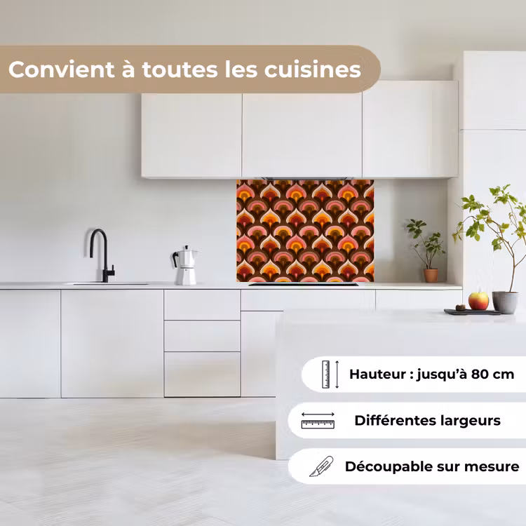 Crédence cuisine - Motif - Rétro - Coloré — 6