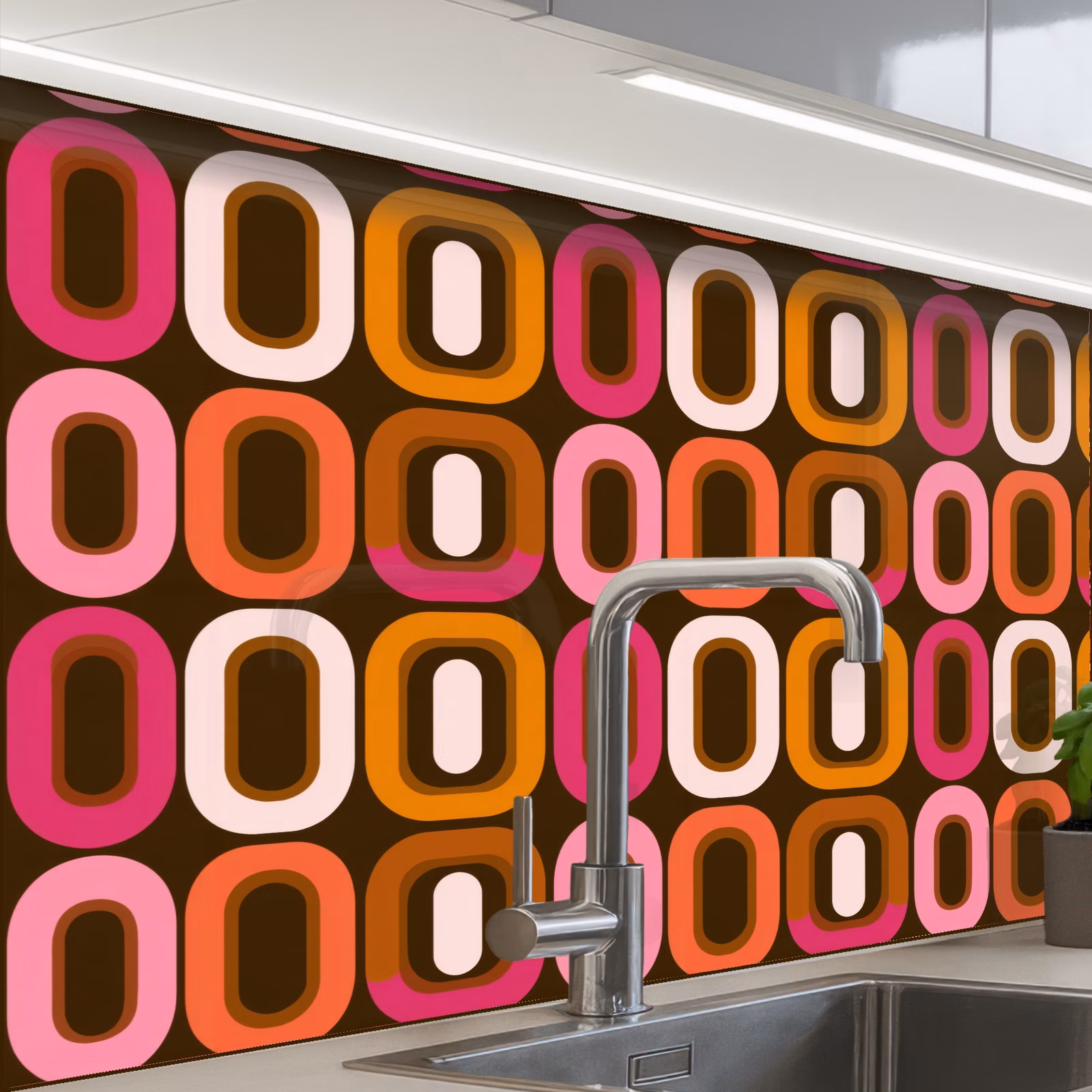 Crédence cuisine - Moderne - Rétro - Coloré — 1