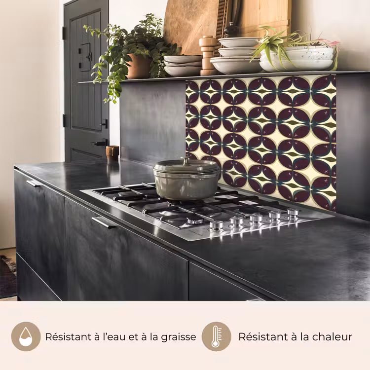 Crédence cuisine - Cercle - Rétro - Coloré — 4