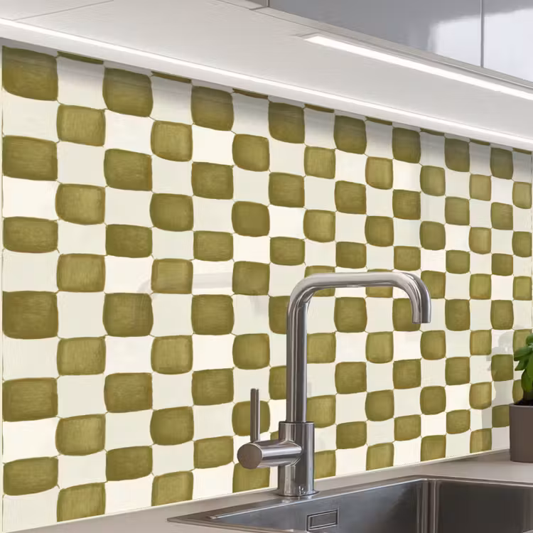 Crédence cuisine - Échecs - Motif - Vert — 1