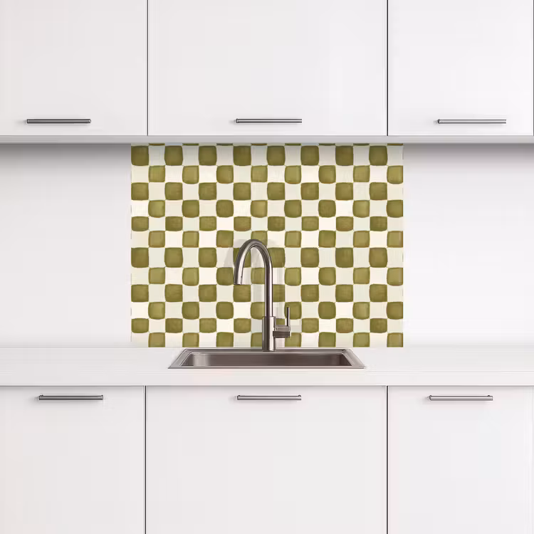 Crédence cuisine - Échecs - Motif - Vert — 3
