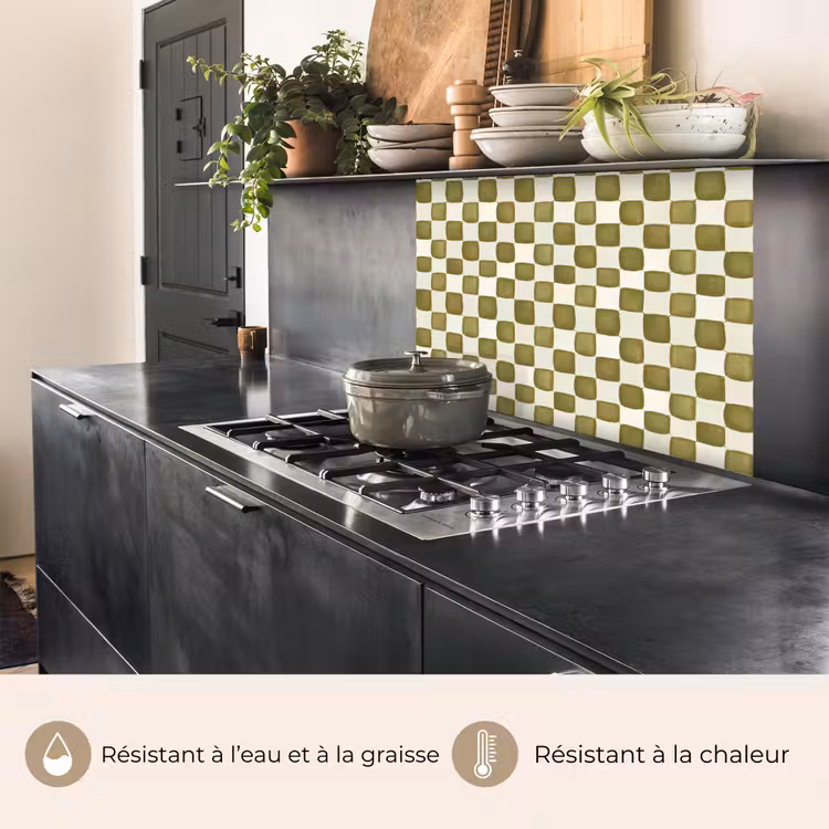 Crédence cuisine - Échecs - Motif - Vert — 4
