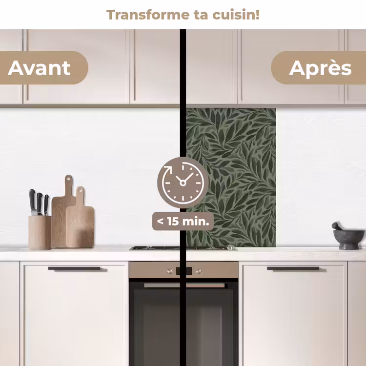 Crédence cuisine - Feuilles - Bio - Vertes — 2