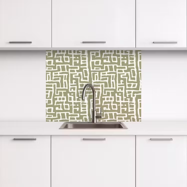 Crédence cuisine - Graphique - Motif - Vert — 3