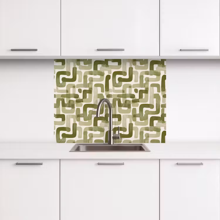 Crédence cuisine - Moderne - Graphique - Vert — 3