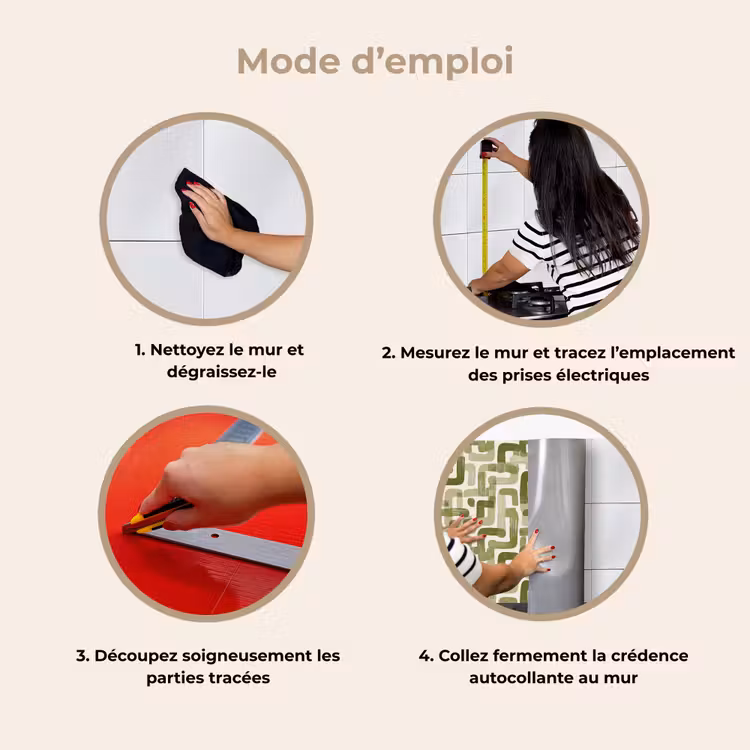Crédence cuisine - Moderne - Graphique - Vert — 8