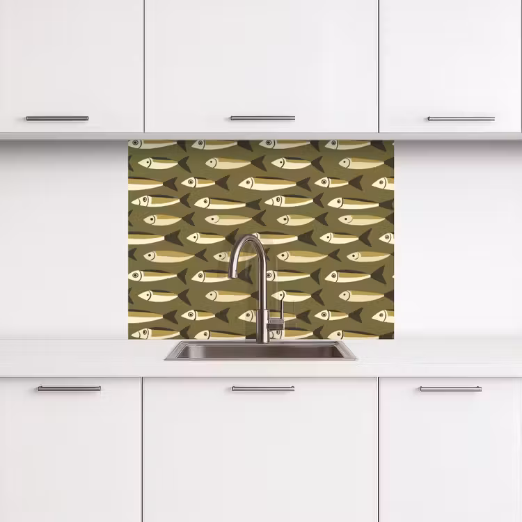 Crédence cuisine - Poisson - Motif - Vert — 3