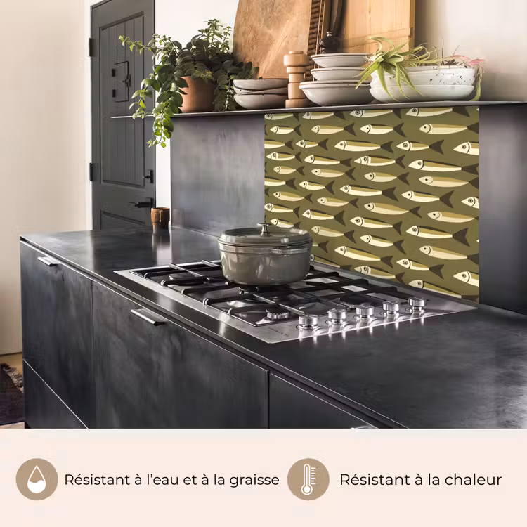 Crédence cuisine - Poisson - Motif - Vert — 4