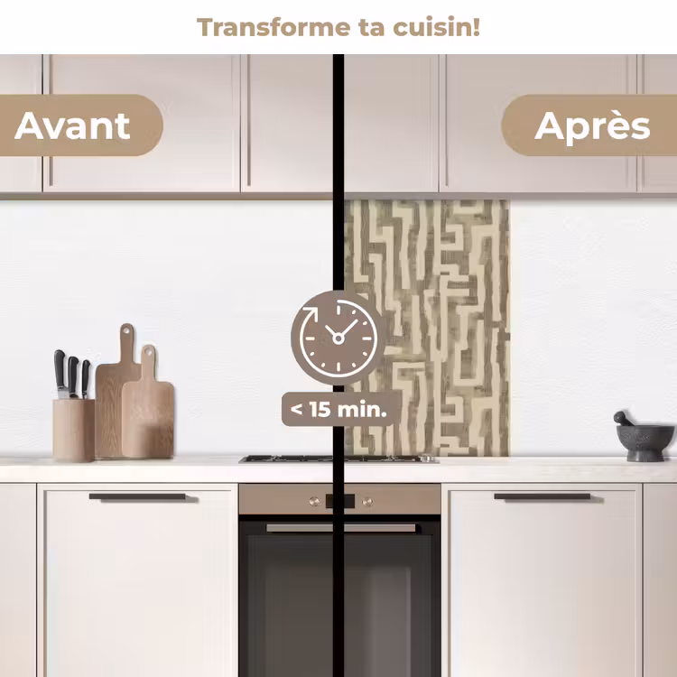 Crédence cuisine - Abstrait - Géométrique - Vert — 2