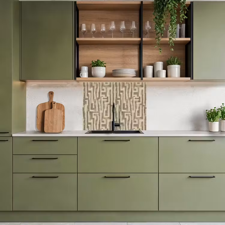 Crédence cuisine - Abstrait - Géométrique - Vert — 7