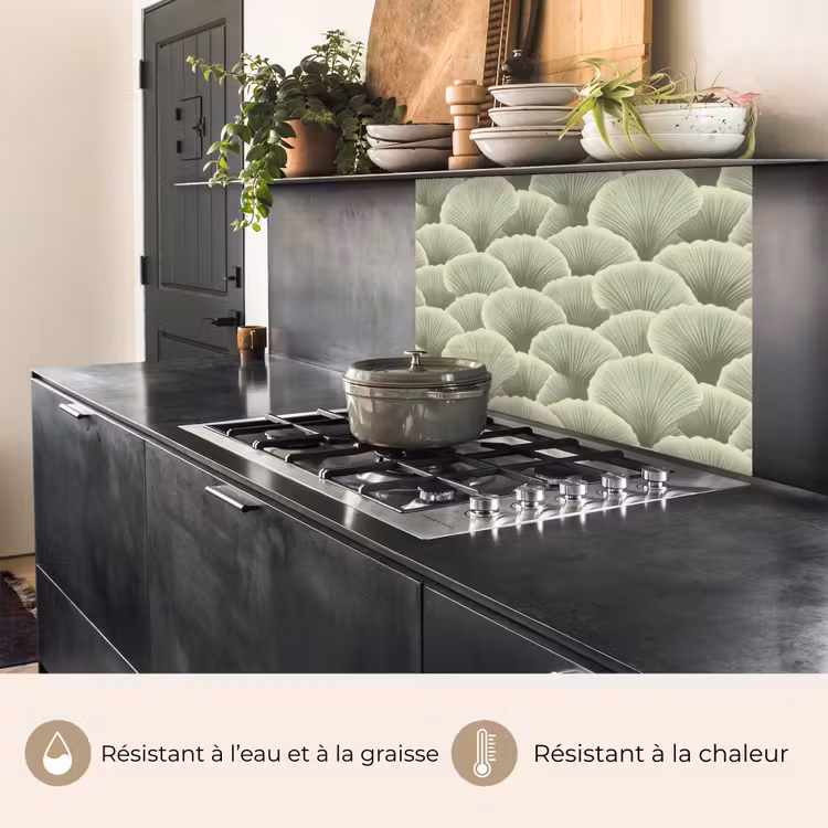 Crédence cuisine - Eventail - Feuille - Vert — 4
