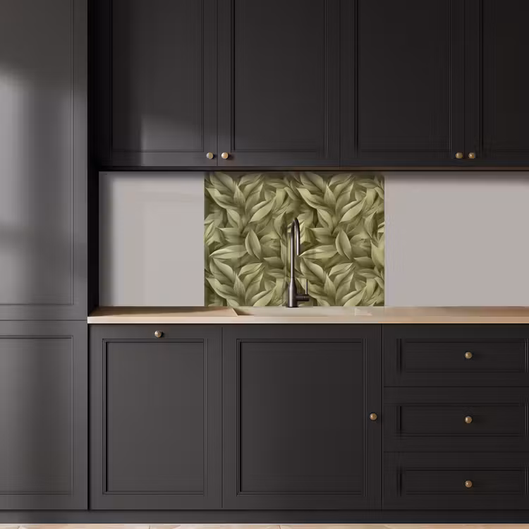 Crédence cuisine - Feuilles - Moderne - Vert — 5