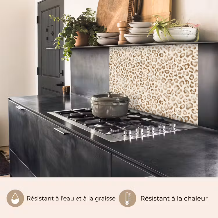 Crédence cuisine - Léopard - Classique - Beige — 4