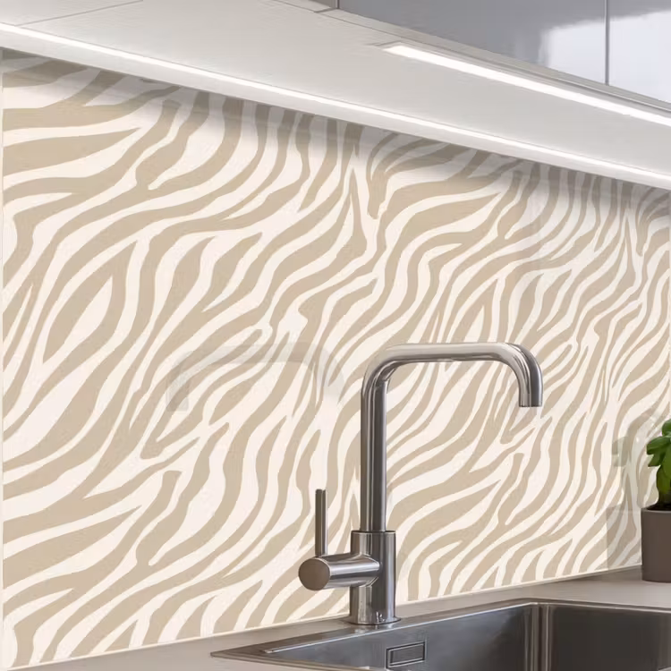 Crédence cuisine - Zebra - Motif - Beige — 1