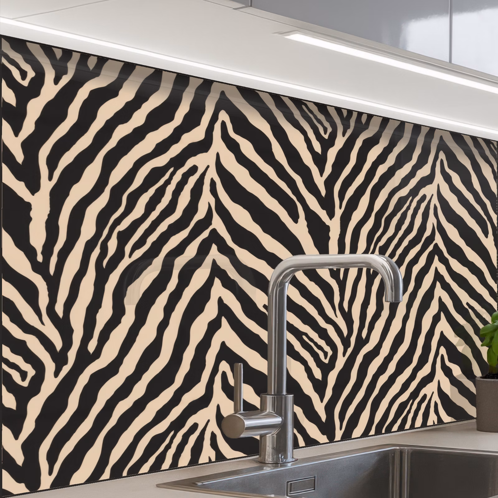 Crédence cuisine - Zebra - Classic - Noir — 1