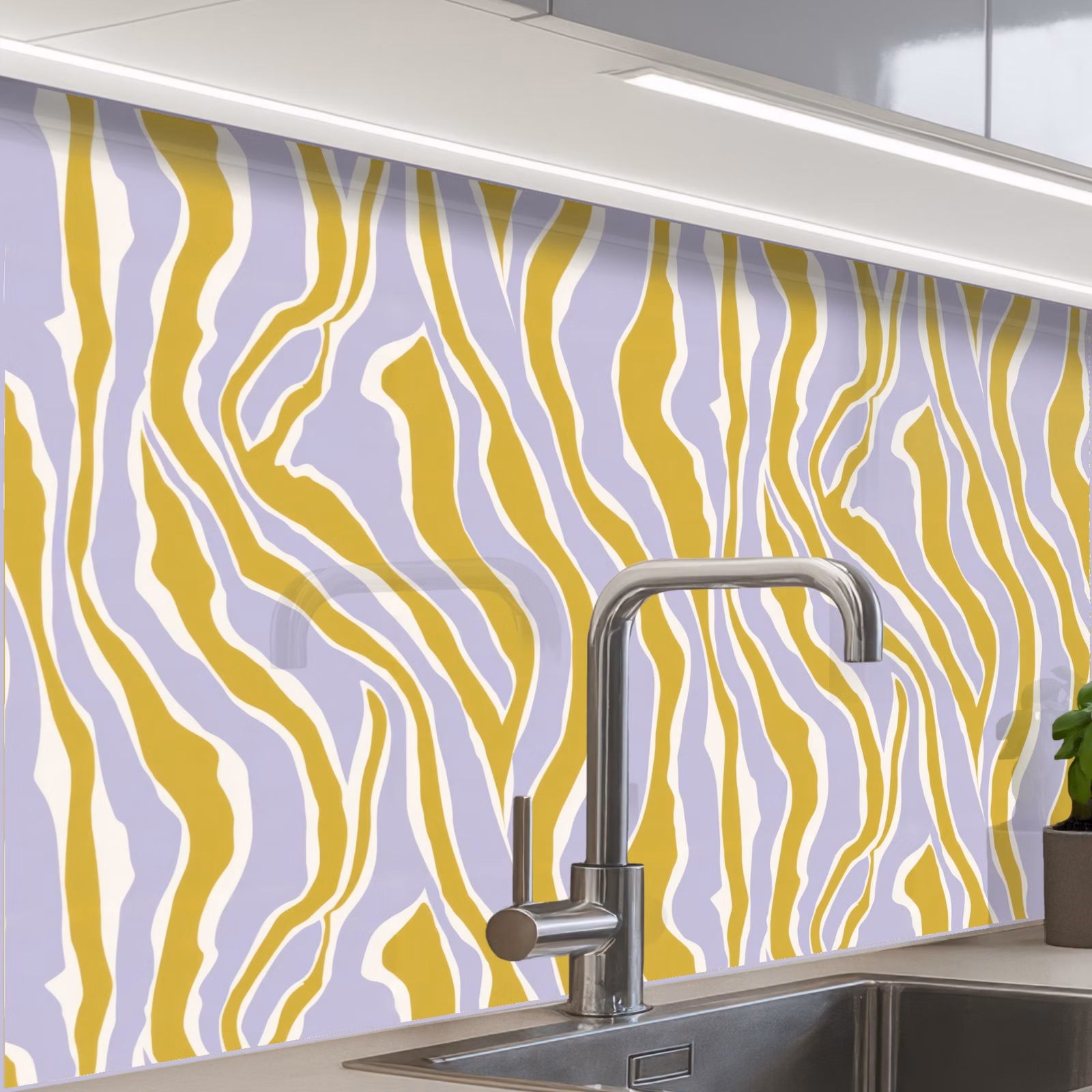 Crédence cuisine - Zebra - Moderne - Multicolore — 1