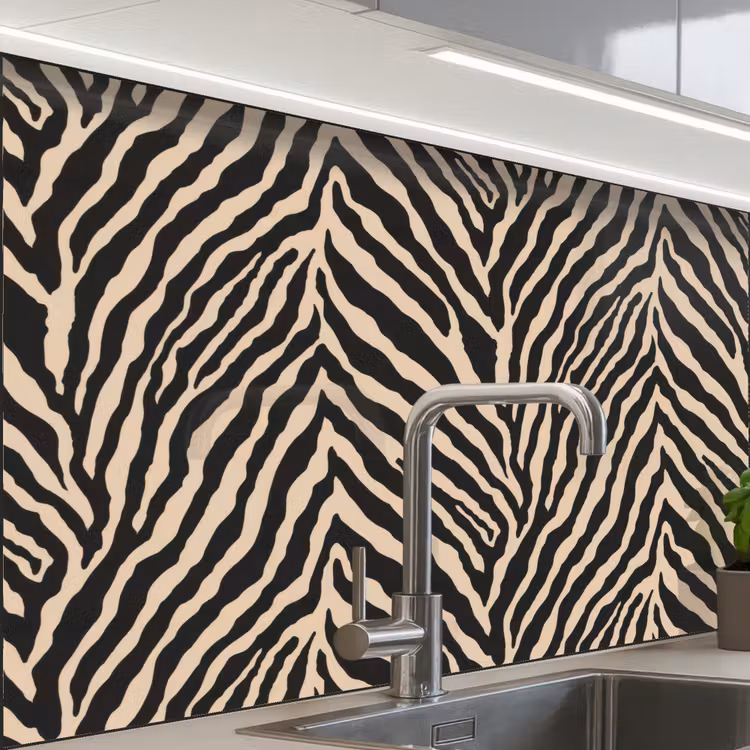 Crédence cuisine - Zebra - Classic - Noir — 1