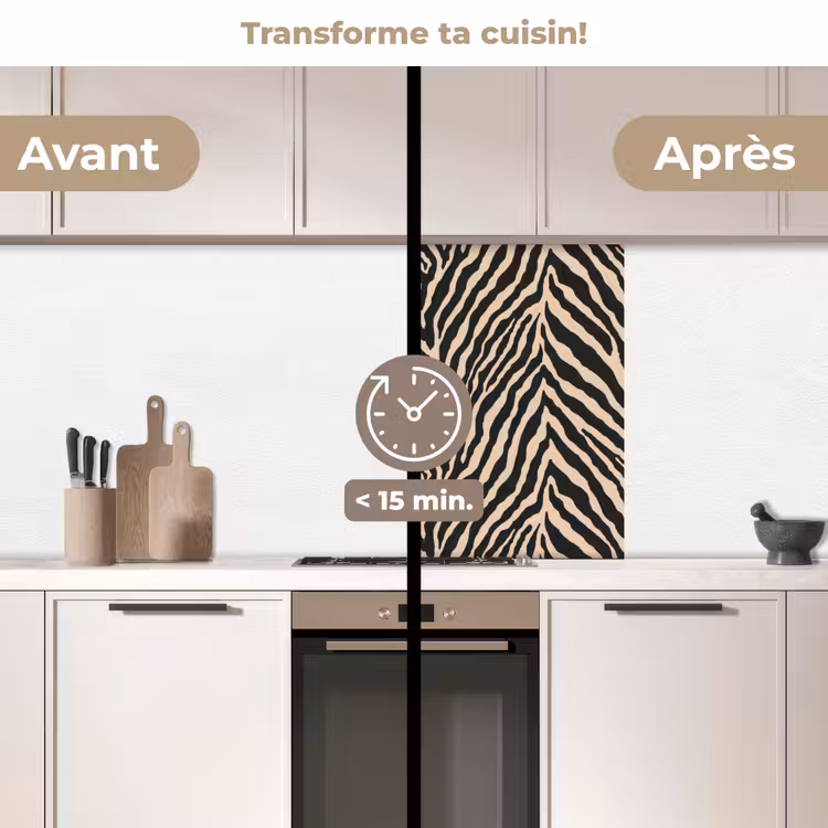 Crédence cuisine - Zebra - Classic - Noir — 2