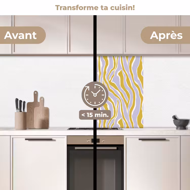 Crédence cuisine - Zebra - Moderne - Multicolore — 2