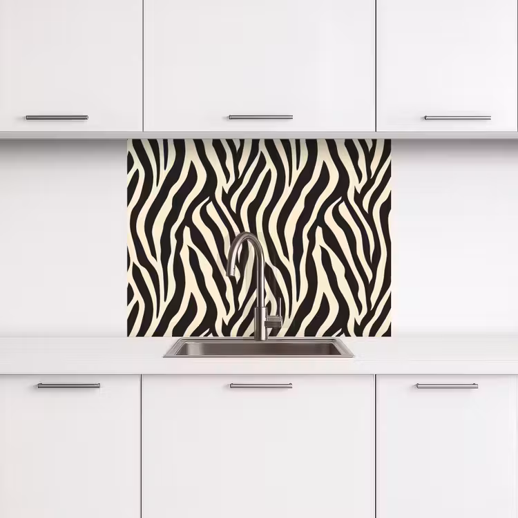 Crédence cuisine - Zebra - Print - Classic - Black — 3
