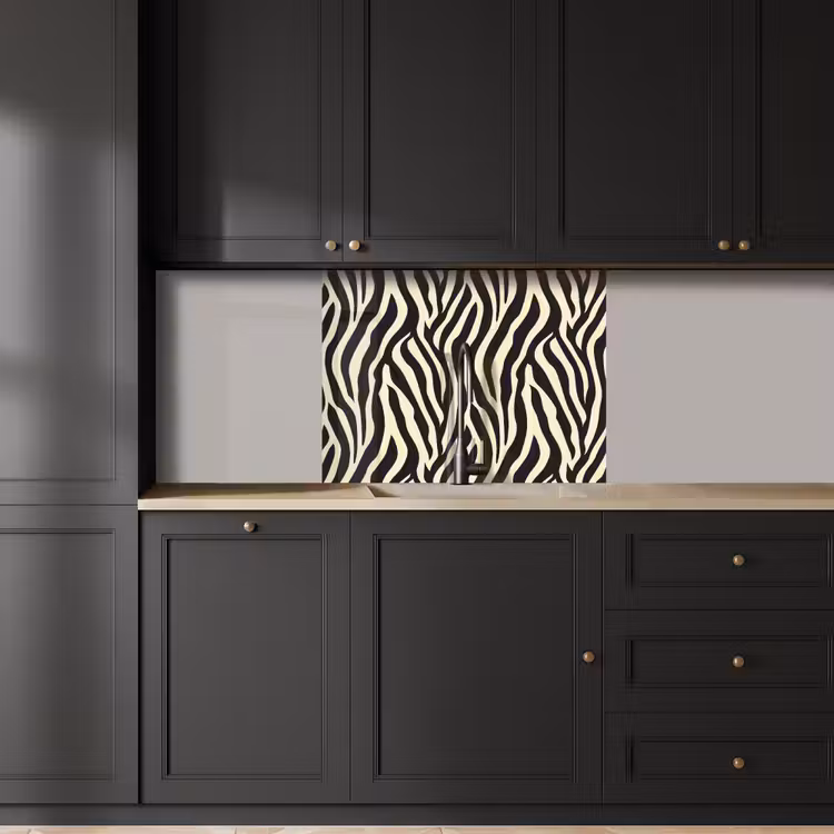 Crédence cuisine - Zebra - Print - Classic - Black — 5