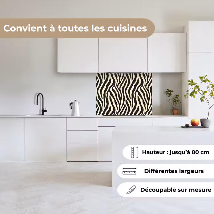 Crédence cuisine - Zebra - Print - Classic - Black — 6