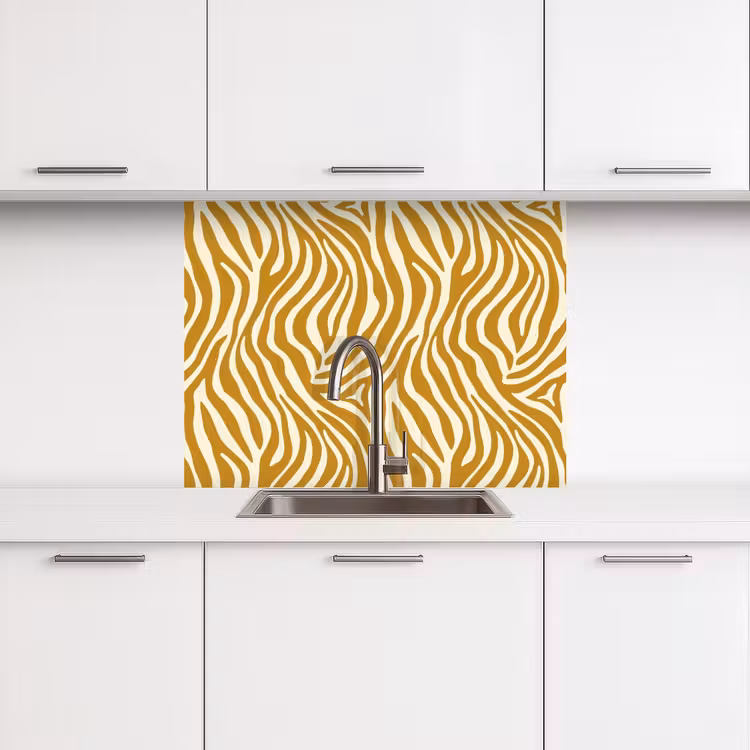 Crédence cuisine - Zèbre - Classique - Ocre - Jaune — 3