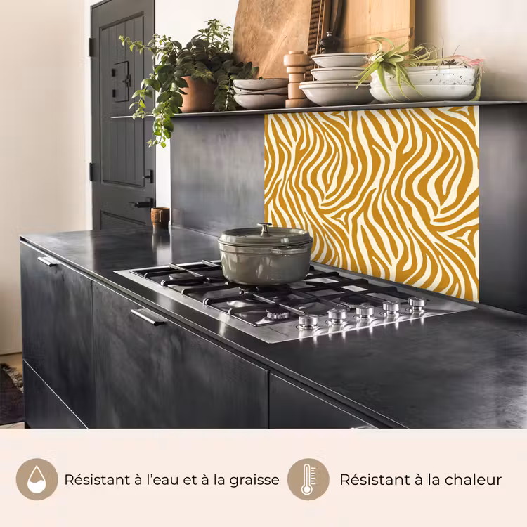 Crédence cuisine - Zèbre - Classique - Ocre - Jaune — 4