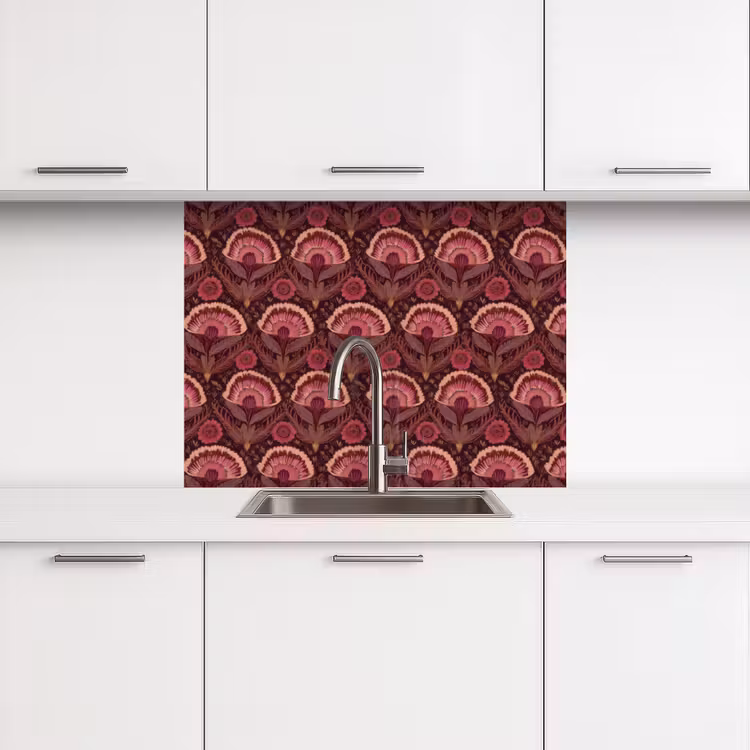 Crédence cuisine - Antiquités - Fleurs - Coloré — 3