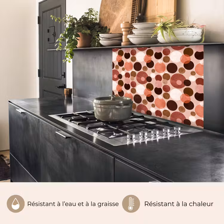 Crédence cuisine - Cercles - Moderne - Coloré — 4
