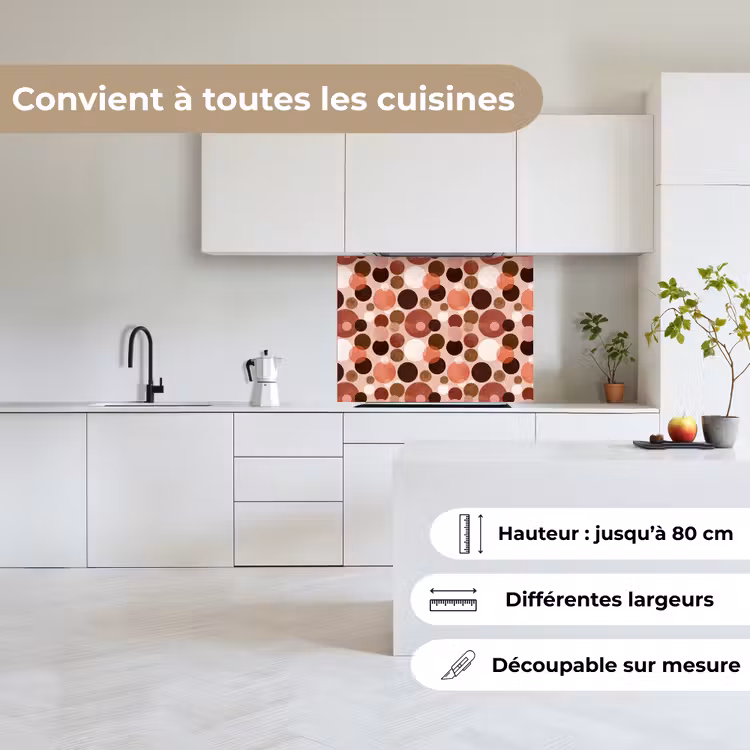 Crédence cuisine - Cercles - Moderne - Coloré — 6