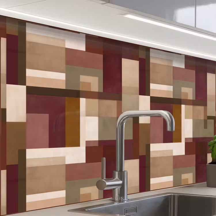 Crédence cuisine - Moderne - Géométrique - Coloré — 1