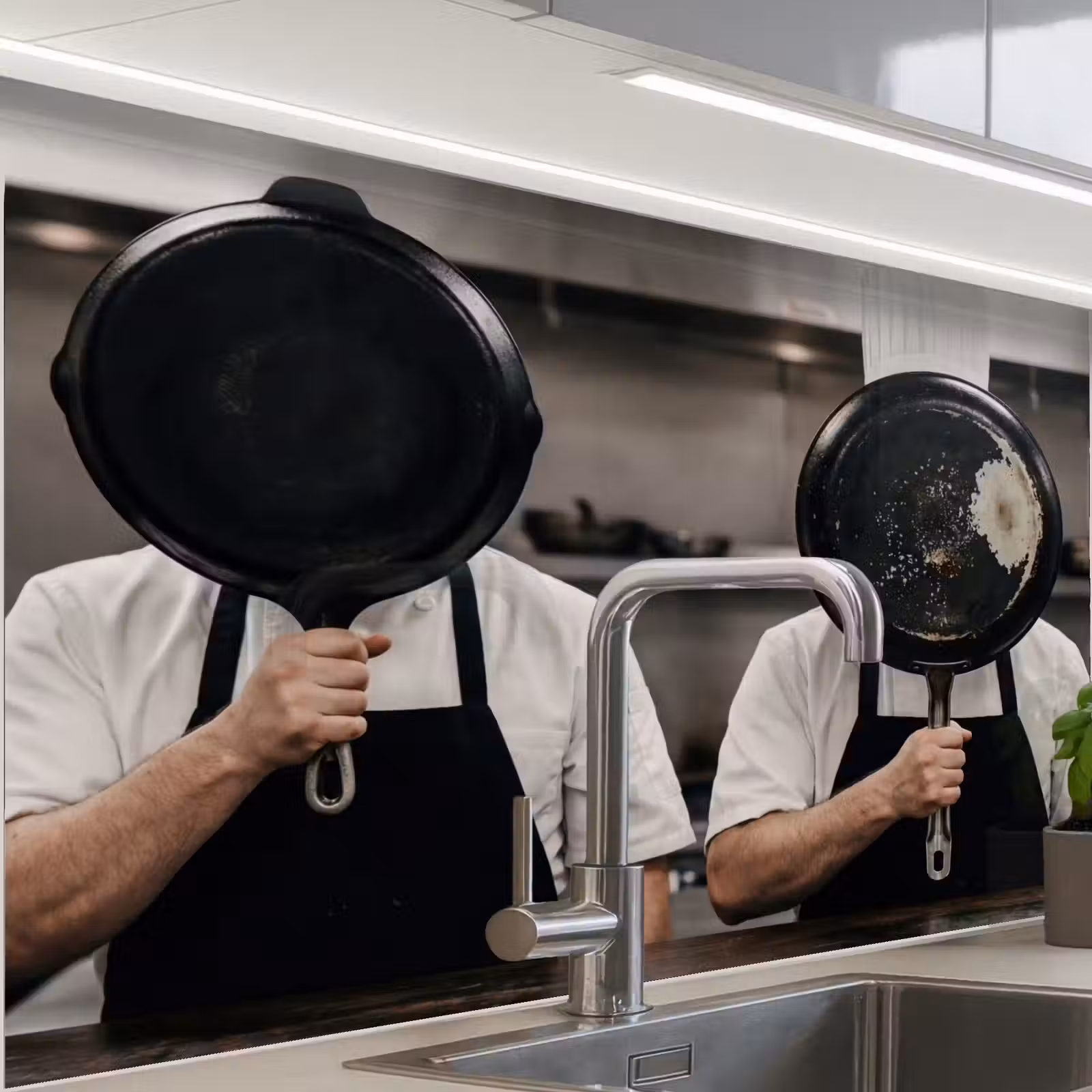 Crédence cuisine - Cuisiniers - Poêles - Cuisine — 1
